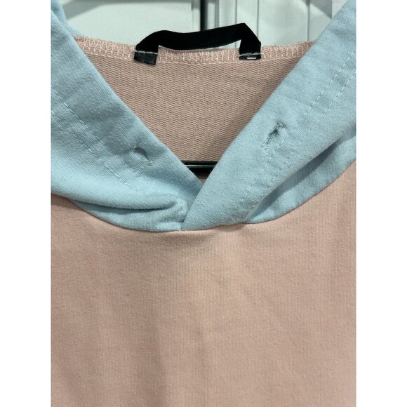 Shein Colorblock Pastel Pullover Hoodie Multicolor Sz 2 Relaxed Playful Kidcore - Picture 7 of 12